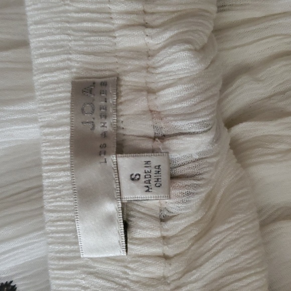 J.O.A Los Angeles Floral Embroidered Faux Wrap Midi Skirt Size Small High-Low - Picture 6 of 10